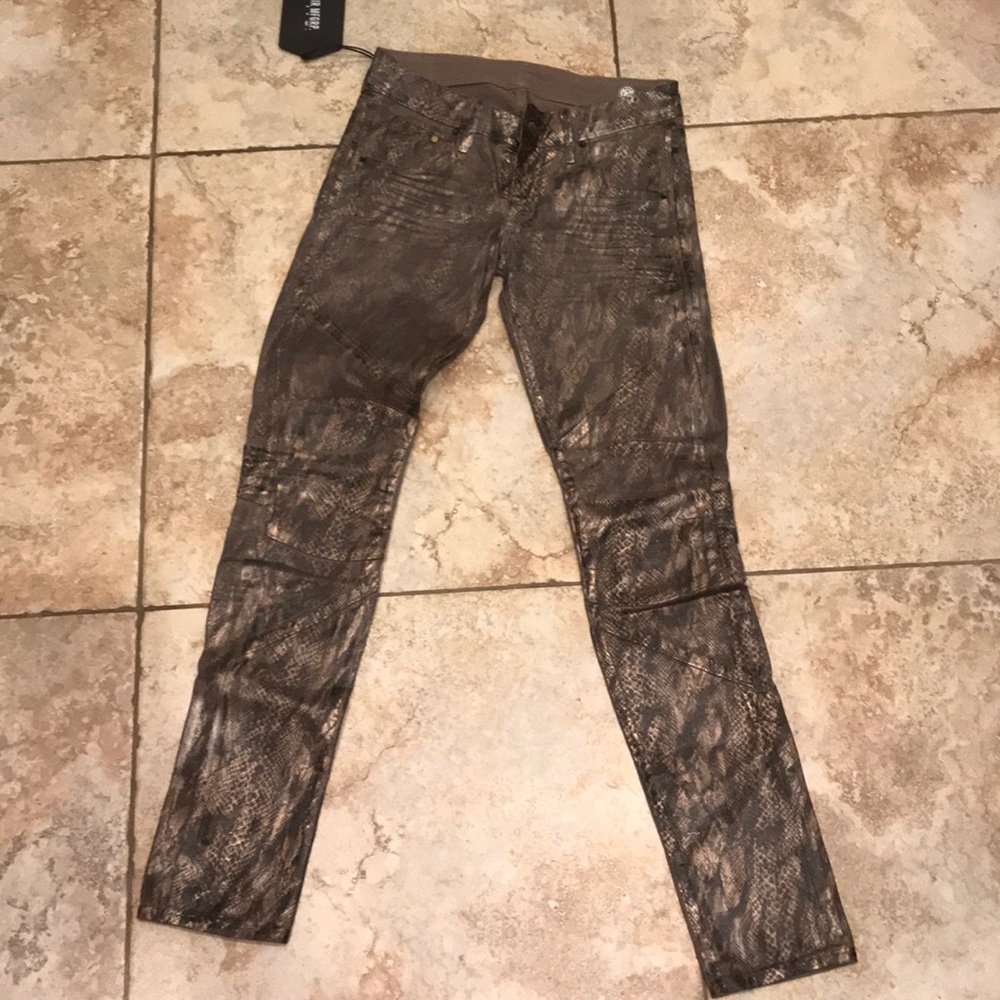 Snake skin looking Sinclair jeans